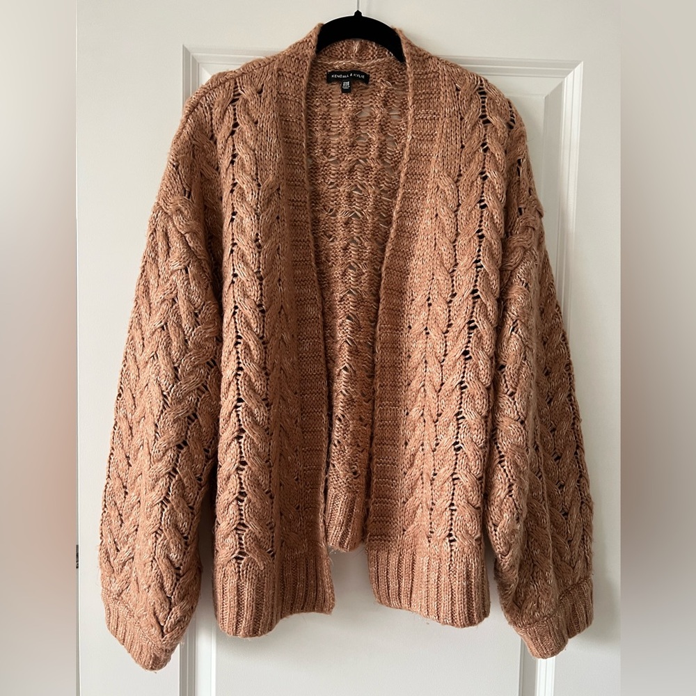 One Size Chunky Kendall + Kylie Knit Cable Sweater